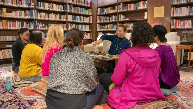 Tea ceremony at CIIS with staff