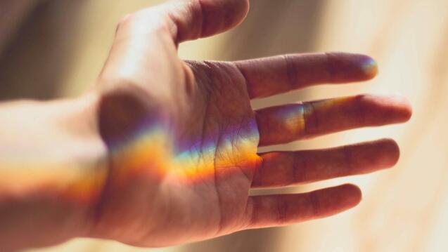 rainbow hand