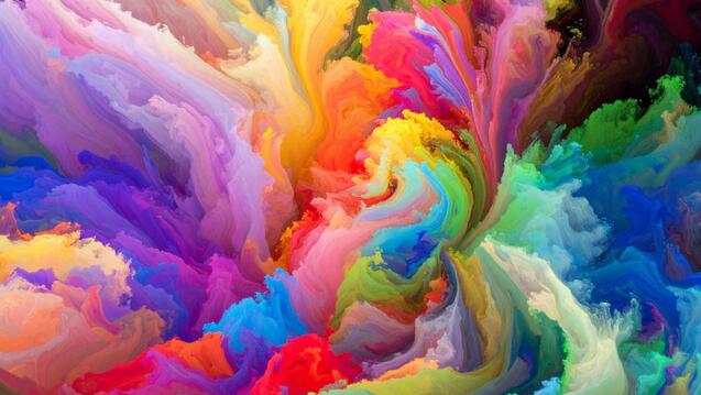 Abstract mix of colors