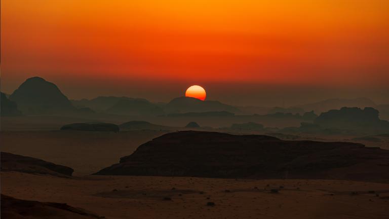 Sunset in middle east by NEOM